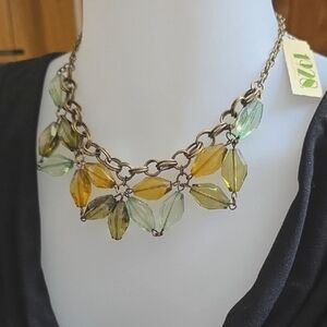 1928 NWT Muted Citrus Earth Tones Statement Necklace